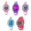JNEW A380-86664 Children Cartoon 3D Happy Small Elephant Alarm Waterproof Sports LED Digital Watch(Dark Purple)