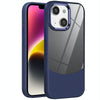 For iPhone 14 Litchi Texture TPU Hybrid Acrylic Phone Case(Blue)