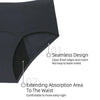 High Absorbency Women Period Panties 4-layer High Waist Seamless Menstrual Underwear, Size: XL(Orange)