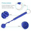 Paracord Monkey Fist Self Defence Keychain - Blue/Red