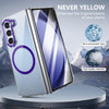 For Samsung Galaxy Z Fold5 lce Folding Series MagSafe Integrated Clear PC Phone Case(Purple)