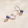 S925 Sterling Silver Water Drop Zircon Women Earrings(Blue)