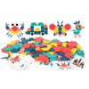 Wooden 180 Pieces Three-Dimensional Shape Puzzle Toy Children Early Education Animal Jigsaw