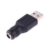 USB Male to 5.5 x 2.1mm Female Plug Adapter Connector