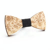 Wooden Bow Tie Men Handmade Bow Tie, Color: Flower Grass Sun Pattern