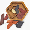 Children Wooden Toys Hexagon Puzzle Geometric Abnormity Shape Puzzle Tangram