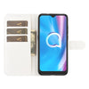 For Alcatel 1SE  2020 Litchi Texture Horizontal Flip Protective Case with Holder & Card Slots & Wallet(White)