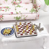 1:12 Mini House Toy Simulation Chess Model Scene Accessories(Gold and Silver)