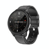 LOANIY E80 1.3 Inch Heart Rate Detection Smart Watch, Color: Black Leather