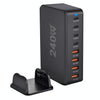 YMS-858 GaN 240W USB x 4, USB-C / Type-C x 4 Fast Charger, Plug Type:EU Plug(White)