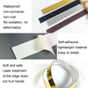10pcs 1x90cm 3D Mirror Wall Stickers Beautiful Edge Decorative Strip Living Room TV Background Decorative Self-adhesive Beltline Sewing(Black)