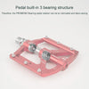 PROMEND PD-M88 1 Pair Mountain Bicycle Aluminum Alloy 3-Bearings Pedals (Red)