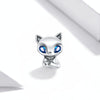 S925 Sterling Silver Lively Little Fox Beads DIY Bracelet Necklace Accessories