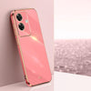 For Realme Note 60 4G XINLI Straight 6D Plating Gold Edge TPU Phone Case(Hawthorn Red)