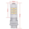T25 8W 420LM White + Yellow Light 42 LED 2835 SMD Car Brake Light Steering Light Bulb, DC 12V