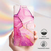 For Asus Zenfone 11 Ultra PT003 Marble Pattern Flip Leather Phone Case(Pink Purple Gold)
