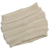 Autumn and Winter Women Knitted Headband Widening Face Wash Head Cover(Beige)