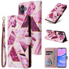 For Samsung Galaxy A16 5G Marble Bronzing Stitching Leather Phone Case(Purple)