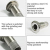 316 Stainless Steel Drain Pipe Tube Marine Drain Joint Fitting For Boat Yacht, Specification: 1-1/2inch