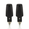 2 PCS PE-ZS102 Motorcycle Retro Style Turn Signal Light(Black + Yellow Light Shell)