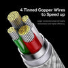 Baseus StarSpeed 3.5A USB to 8 Pin + Type-C + Micro USB 3 in 1 Fast Charging Data Cable, Length:1.2m (White)