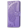 For  Asus Zenfone 7 ZS670KS Butterfly Love Flower Embossed Horizontal Flip Leather Case with Bracket / Card Slot / Wallet / Lanyard(Light Purple)