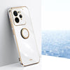 For Realme GT 7 Pro 5G XINLI Straight Edge 6D Electroplate TPU Phone Case with Ring Holder(White)