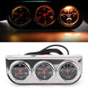 52mm 12V Universal Car Modified Triple Meter 3 in 1 Gauge Oil Press Gauge + Water Temperature Gauge + Ammeter, with Sensor