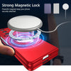 For Samsung Galaxy Z Fold6 360 Rotation Ring Holder MagSafe Shockproof PC Phone Case(Red)