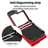 For Samsung Galaxy Z Flip6 Rhombic Texture Card Bag PU Phone Case with Long Lanyard(Red)
