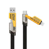 awei CL-226 65W USB/Type-C to 8 Pin/Type-C 4 in 1 Fast Charging Data Cable, Length: 1m(Black + Yellow)
