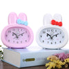 Home Daily Use Clocks Cartoon Bunny Children Creative Alarm Clock(White)