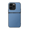 For iPhone 13 Pro Litchi Leather Magnetic Full Coverage Shockproof Phone Case(Blue)