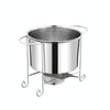 Stainless Steel Pot Rack Single Alcohol Dry Pot Skewers Shabu-Shabu, Style:Without Cover