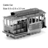 Cable Car 3D Three-dimensional Metal Car Assembly Model DIY Puzzles Toy