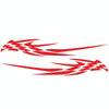 2 PCS/Set D-468 Checkered Totem Pattern Car Modified Decorative Sticker(Red)
