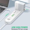 LDNIO A2620C PD3.0 65W USB Power Adapter Travel Charger with Type-C to Type-C Cable, US Plug