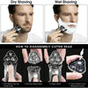 3D Floating Head Electric Shaver Charging Three-blade Wet and Dry Razor(Silver)