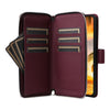 For Samsung Galaxy S22+ 5G Nine-card Slots Zipper Wallet Bag Leather Phone Case(Wine Red)