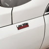 2 PCS Car Metal Leaf Board Label Less White Edition Modified Body Labeling(Black Red)