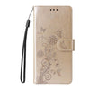 For Samsung Galaxy A36 5G / A56 5G Embossed Butterfly Flowers Leather Phone Case(Gold)