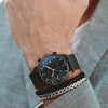 BINBOND B0158 Men Luminous Multifunctional Business Quartz Watch(Black Mash Black Shell Black Surface)