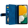 For Samsung Galaxy A36 Nine Card Zipper Bag Leather Phone Case with Lanyard(Blue)