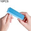 10 PCS Tofu Block Nail Polish Four Squares High Elastic Cotton Manicure Sand Block (Blue)