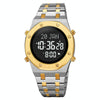 SKMEI 2043 Multifunctional Muslim Worships Compass Digital Wrist Watch(Silver Gold+Black)