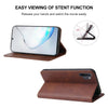 For Samsung Galaxy Note10+ Magnetic Closure Leather Phone Case(Brown)