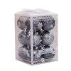 12pcs/pack 4cm Christmas Ball Special Shape + Glitter + Bright Set(Grey)