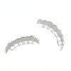 Hip-HopGold-Plated Micro-Inlaid Zircon 8 Gold Braces, Colour: Silver Suit