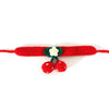 Handmade Knitted Cherry Pet Collar (M, Red, 25-30cm) - Cat & Dog
