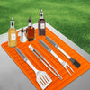 For Blackstone Oven Silicone Side Shelf Mat Grill Pad with Handle(Orange)